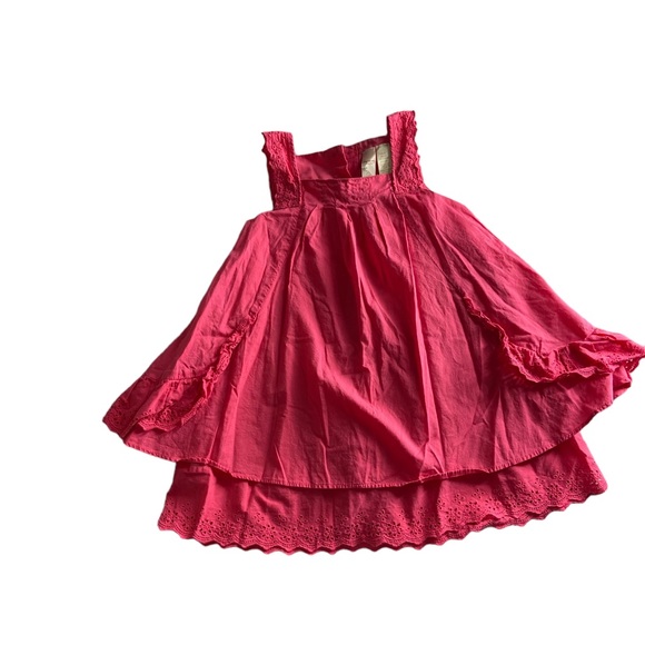 Strawberry Faire Pink Eyelet Girls Dress - Picture 2 of 7